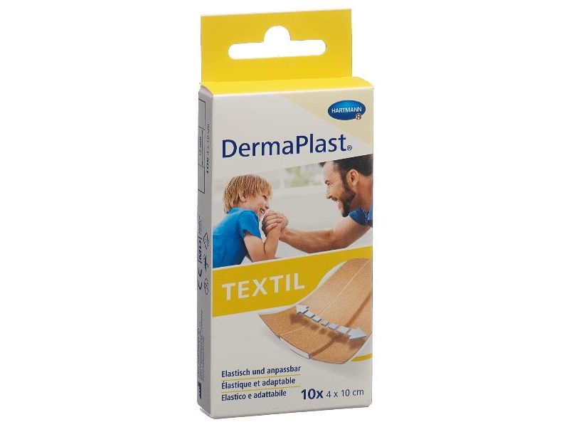 DermaPlast Wundpflaster Textil 4 x 10 cm 10 Stück Wundpflaster 4 x 10 cm