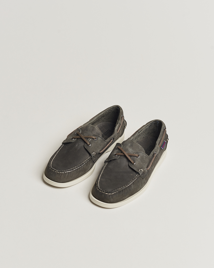 Sebago Dockside Nubuck Boat Shoe Dark Grey