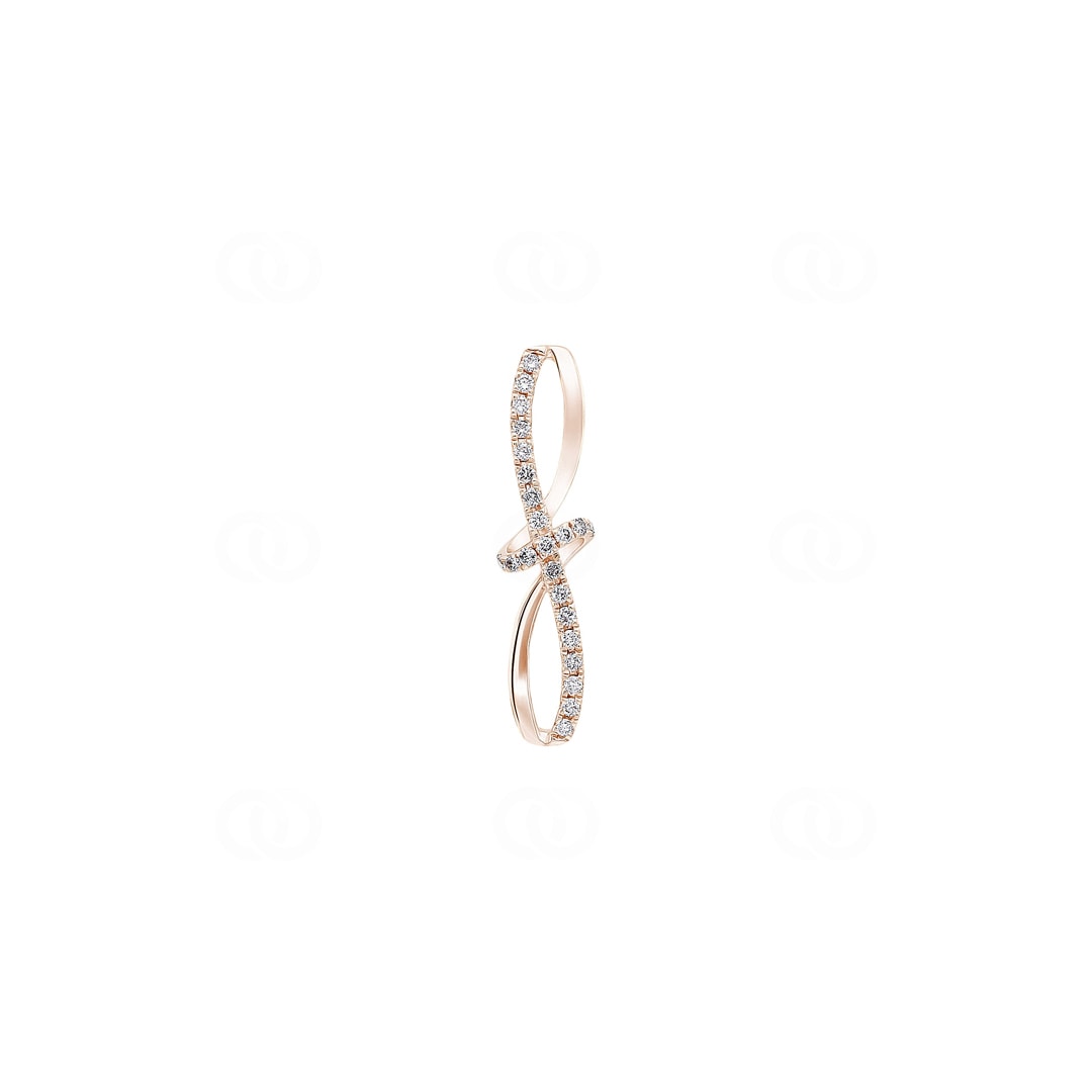 Anhänger 750/18 K Roségold mit Diamanten 0.09 ct H/si