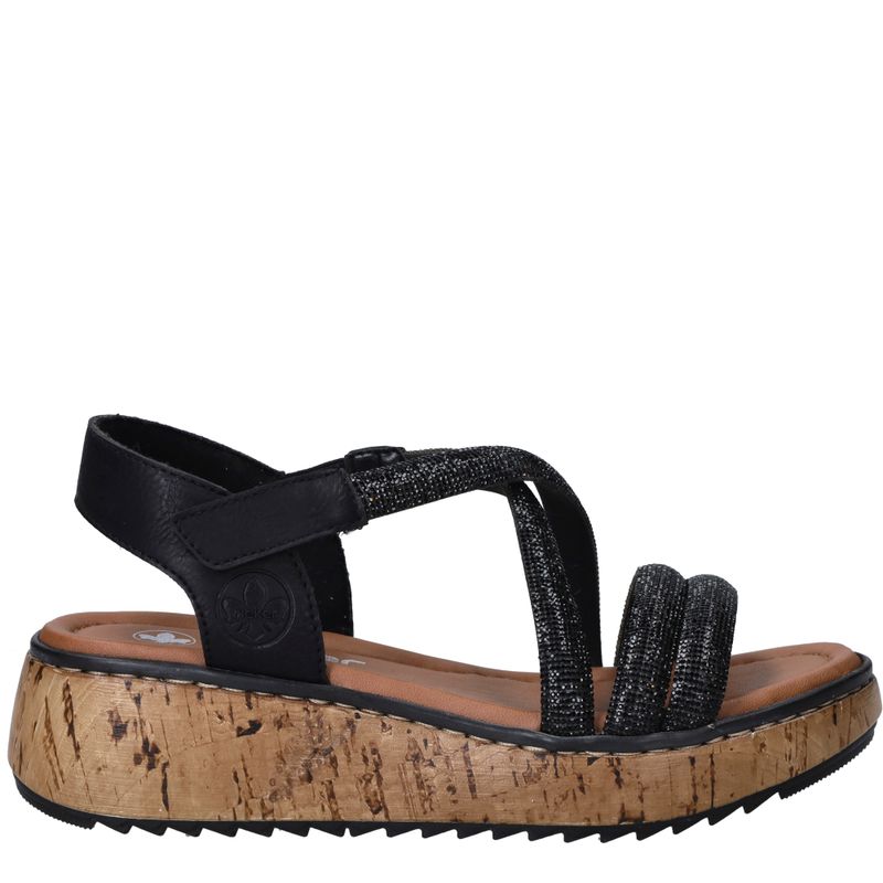 Rieker Sandalen Zwart Dames