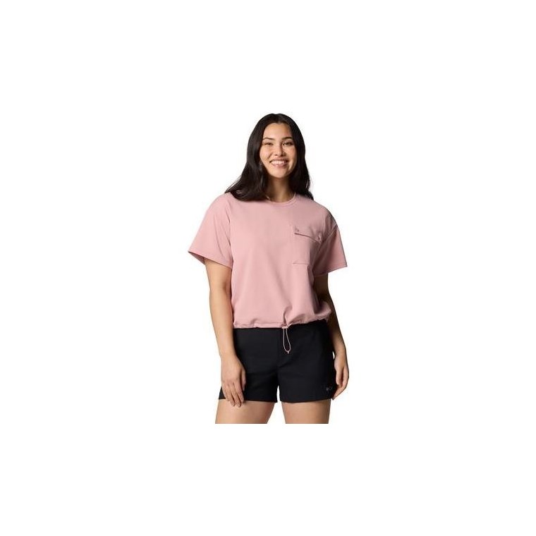 Columbia W Granite Point Knit SS Eraser Pink