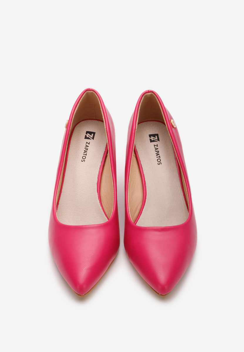 Chaussures élégantes à talon épais fuchsia Nelia