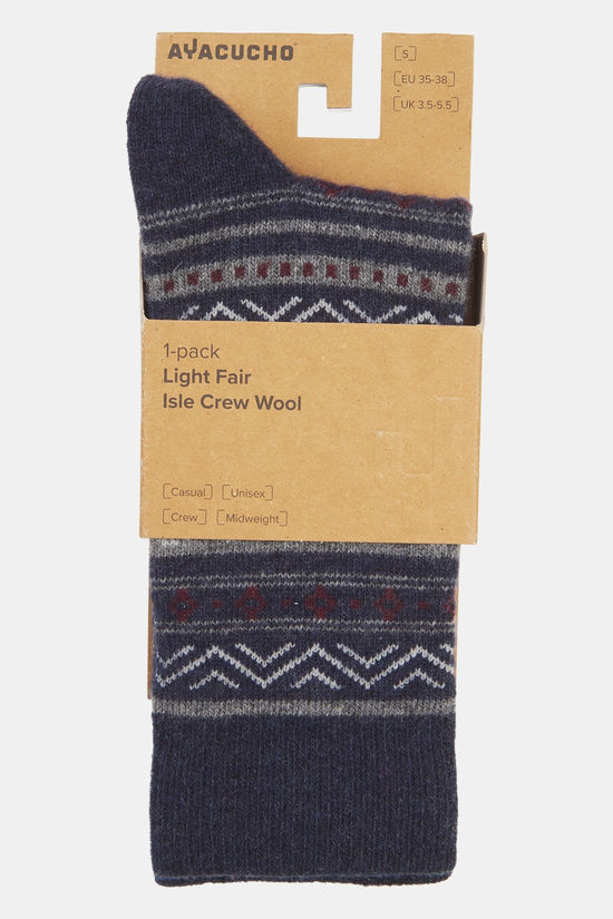 Ayacucho Ayacucho Light Fair Isle Crew Wool Wandelsok