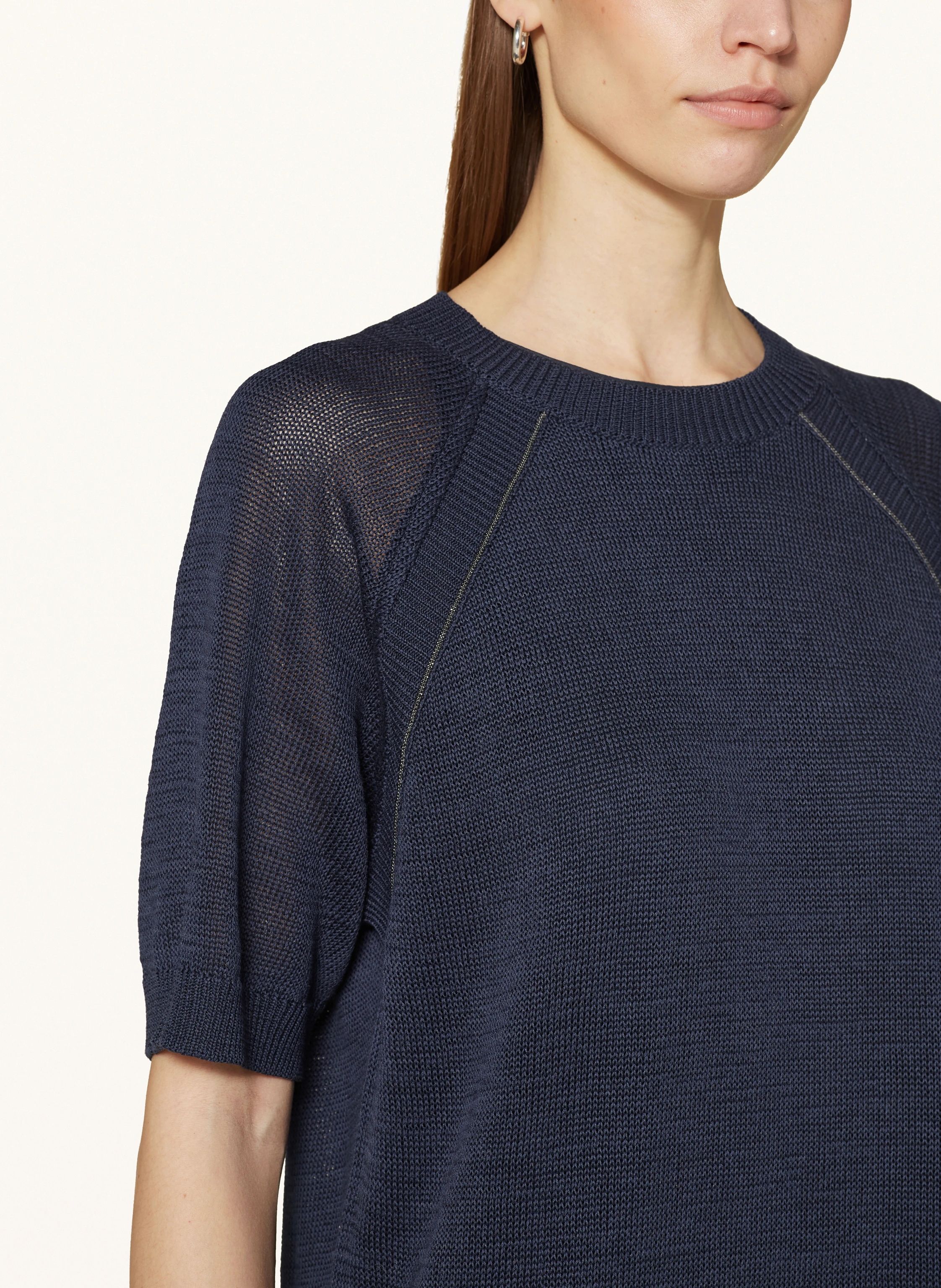 BRUNELLO CUCINELLI Strickkleid mit Schmuckperlen