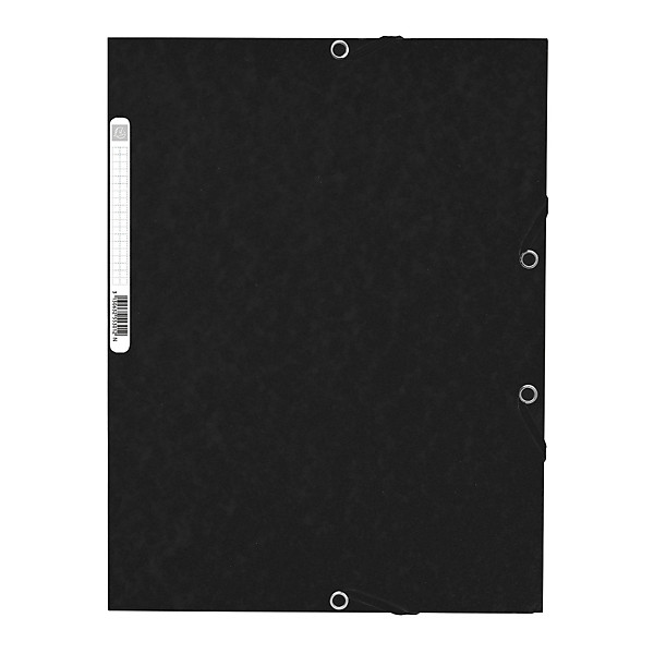 Chemises à élastique 3 rabats Exacompta coloris noir, lot de 10