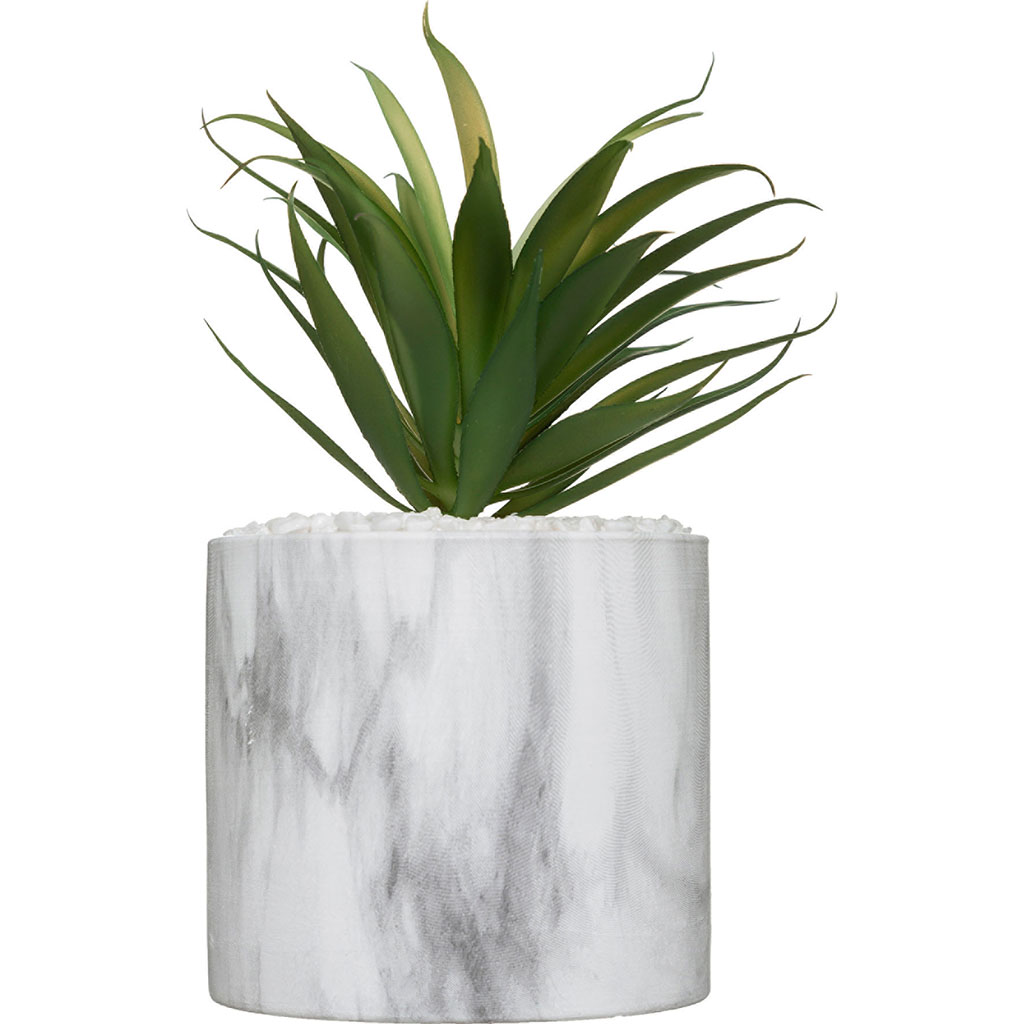 Plante artificielle pot marbre H 17.5cm