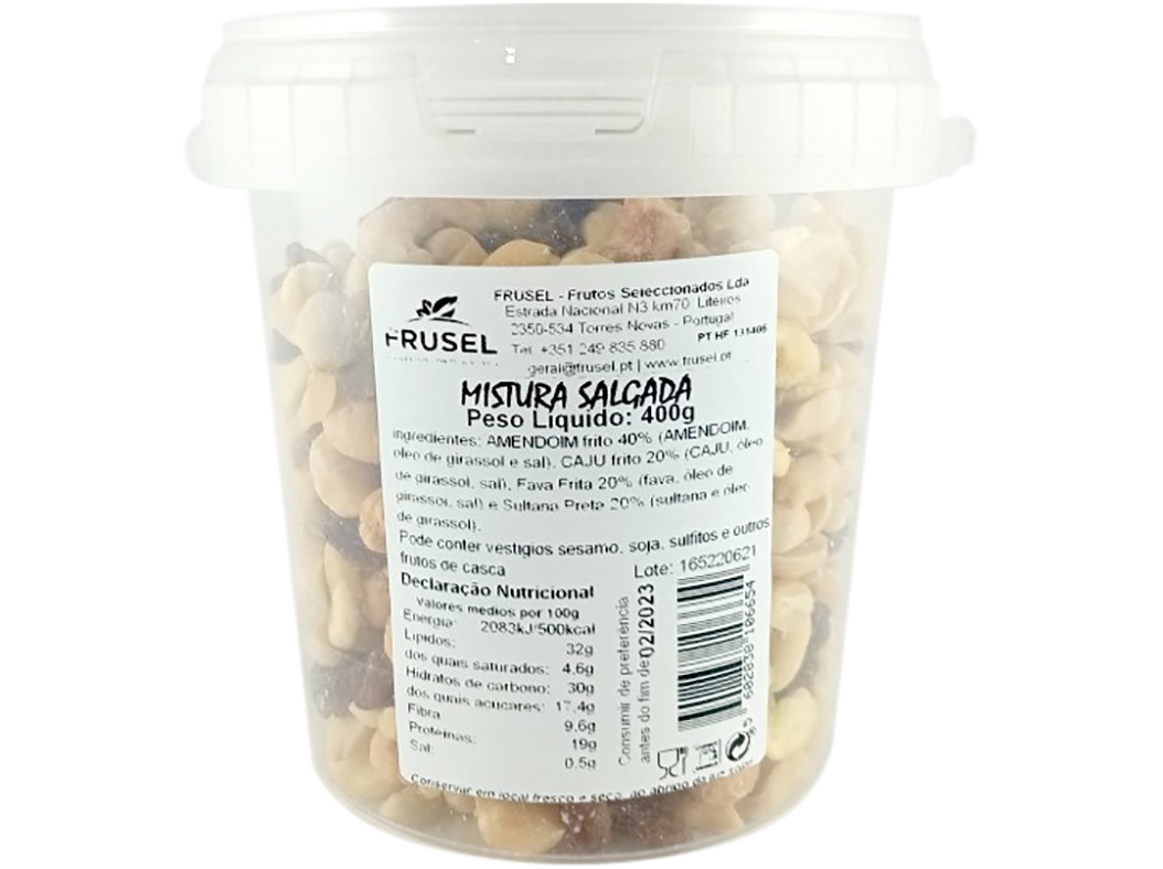 MISTURA SALGADA FRUSEL BALDE 400 G