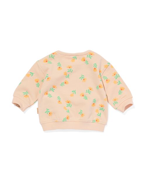 pull nouveau-né fleurs pêche