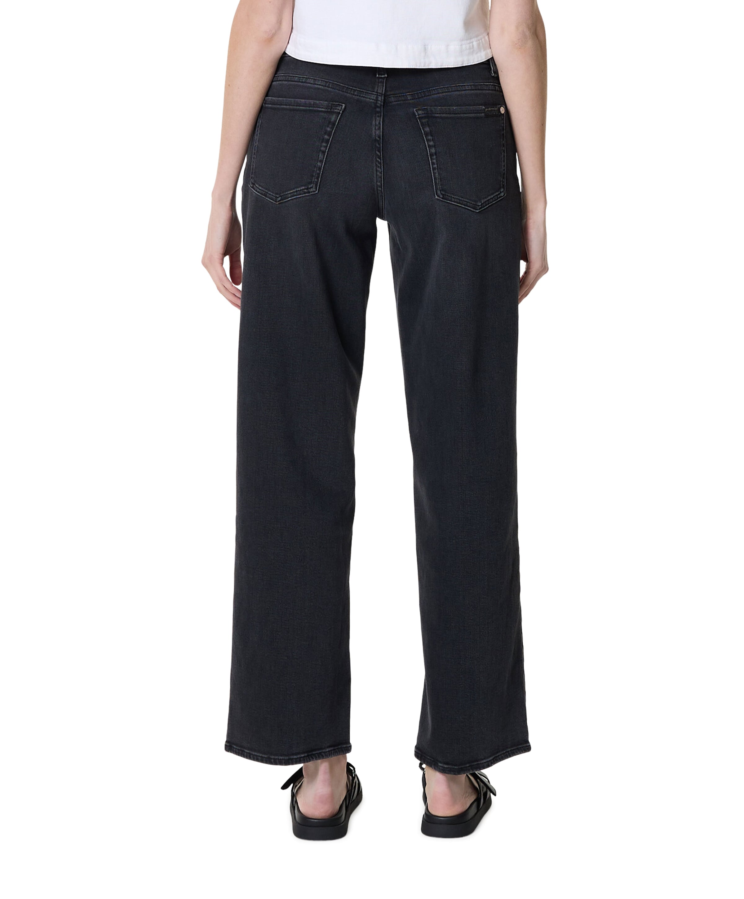 7 For All Mankind Stovpipe Straight dames jeans zwart
