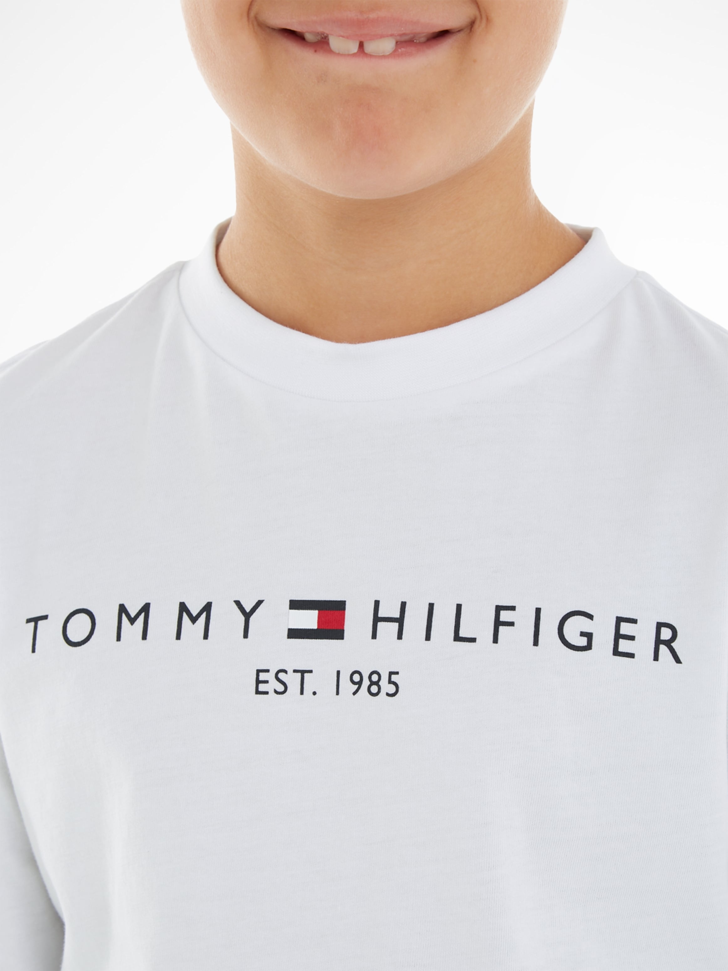 Tommy Hilfiger Langarmshirt »U ESSENTIAL TEE L/S«, mit Logodruck