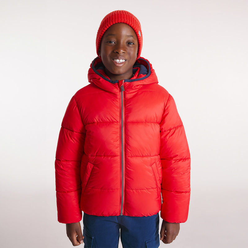 Doudoune courte unie rouge Garçon