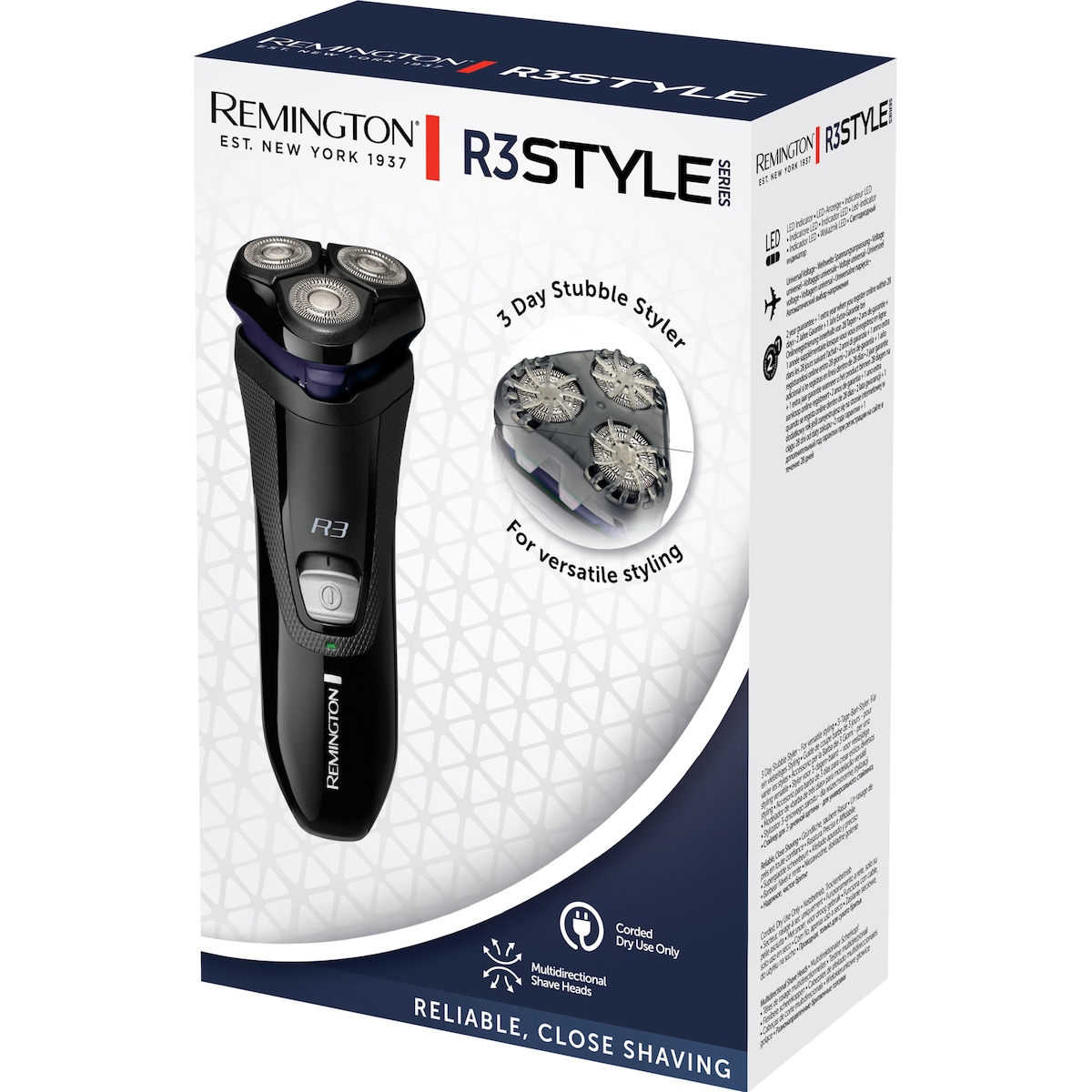 Remington Style Series R3 barbermaskin R3002 (sort og marineblå)