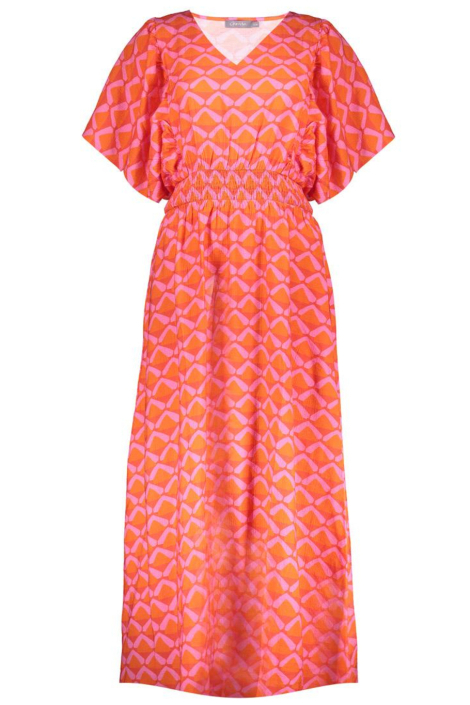 Geisha oranje dames jurk