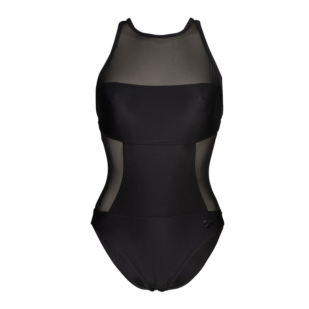 Arena MESH PANELS - Maillot de bain 1 pièce Femme black