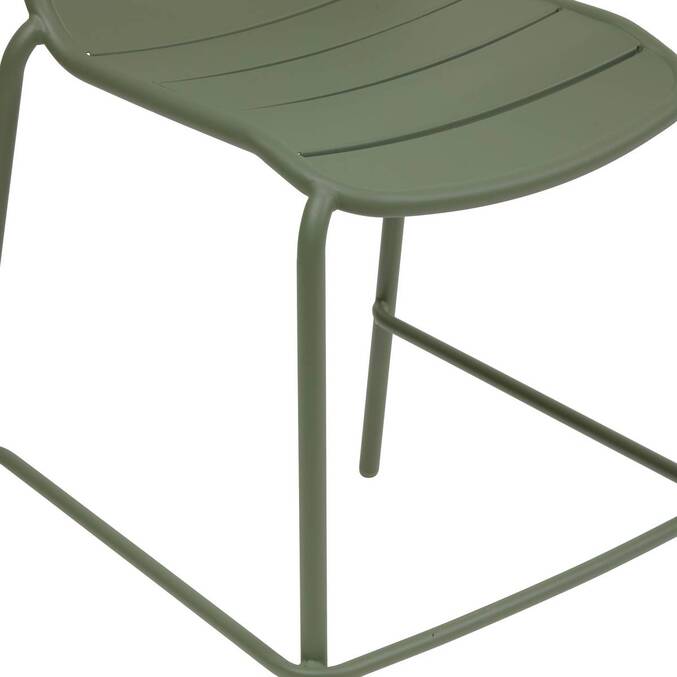 Chaise haute de jardin ALEGORIA Vert laurier