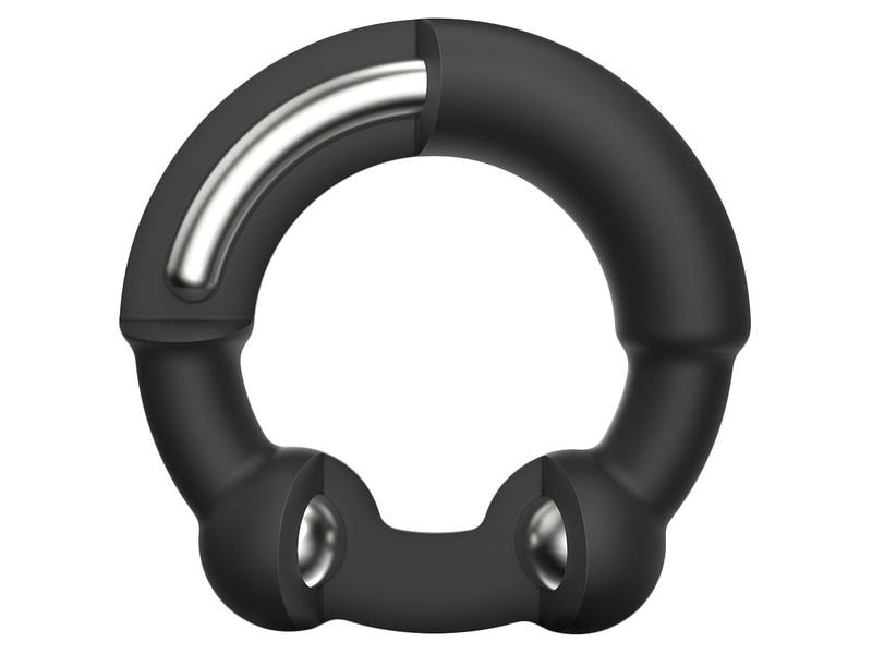 Marc Dorcel Penisring Stronger Ring Silikon Cockring mit Metallteilen