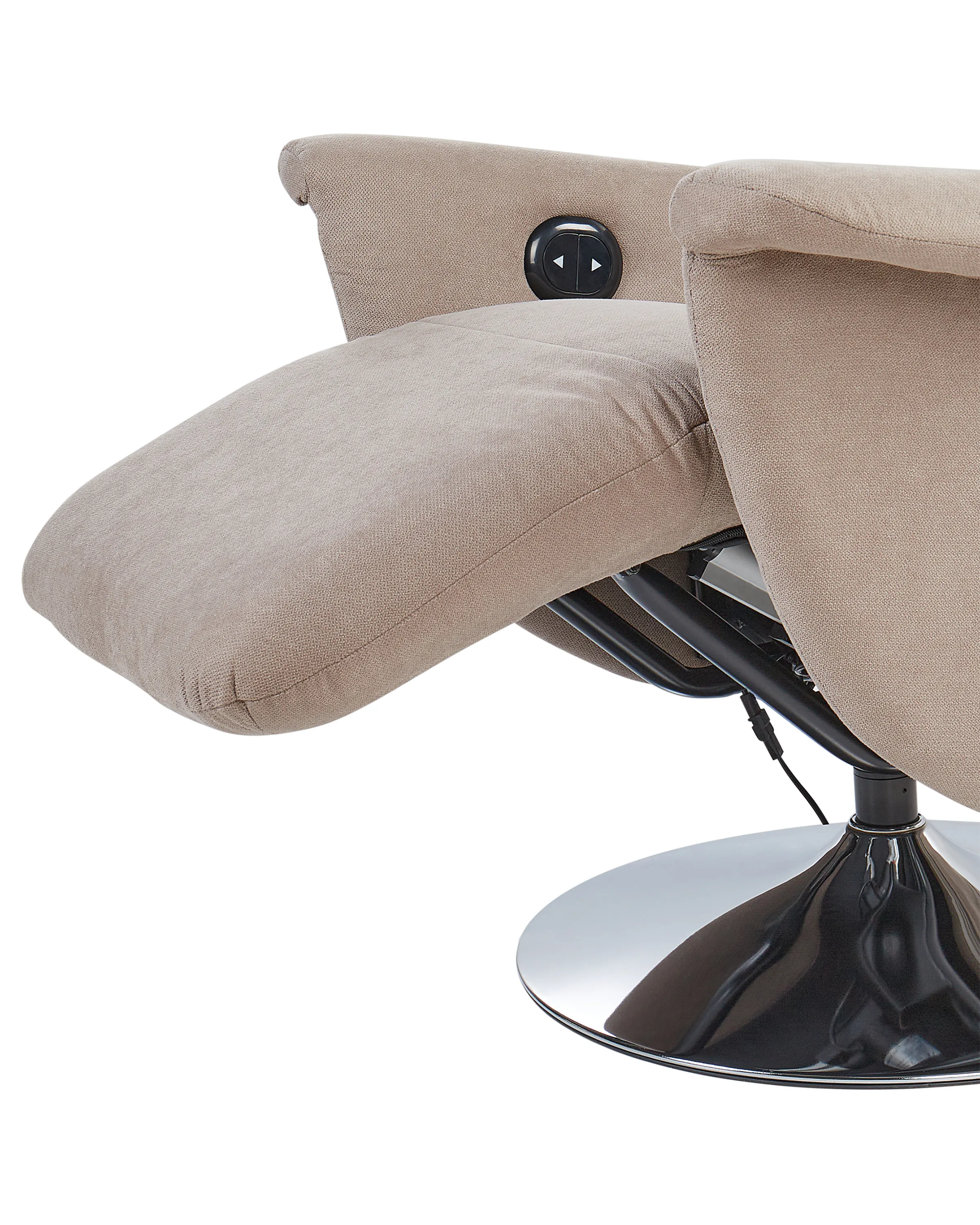 Relaxfauteuil PRIME inclusief voetensteun Stof Taupe