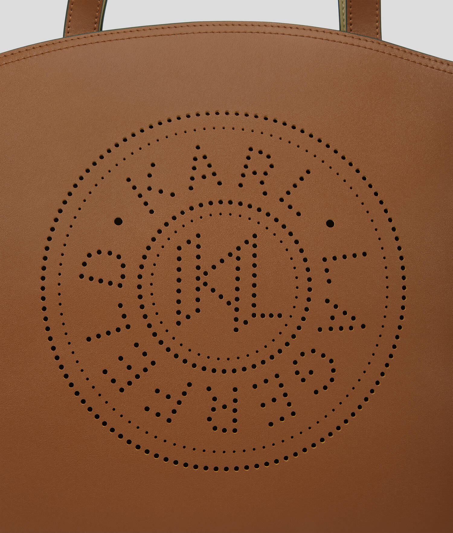 SAC CABAS PERFORÉ K/CIRCLE AVEC POCHETTE - Tan foncé