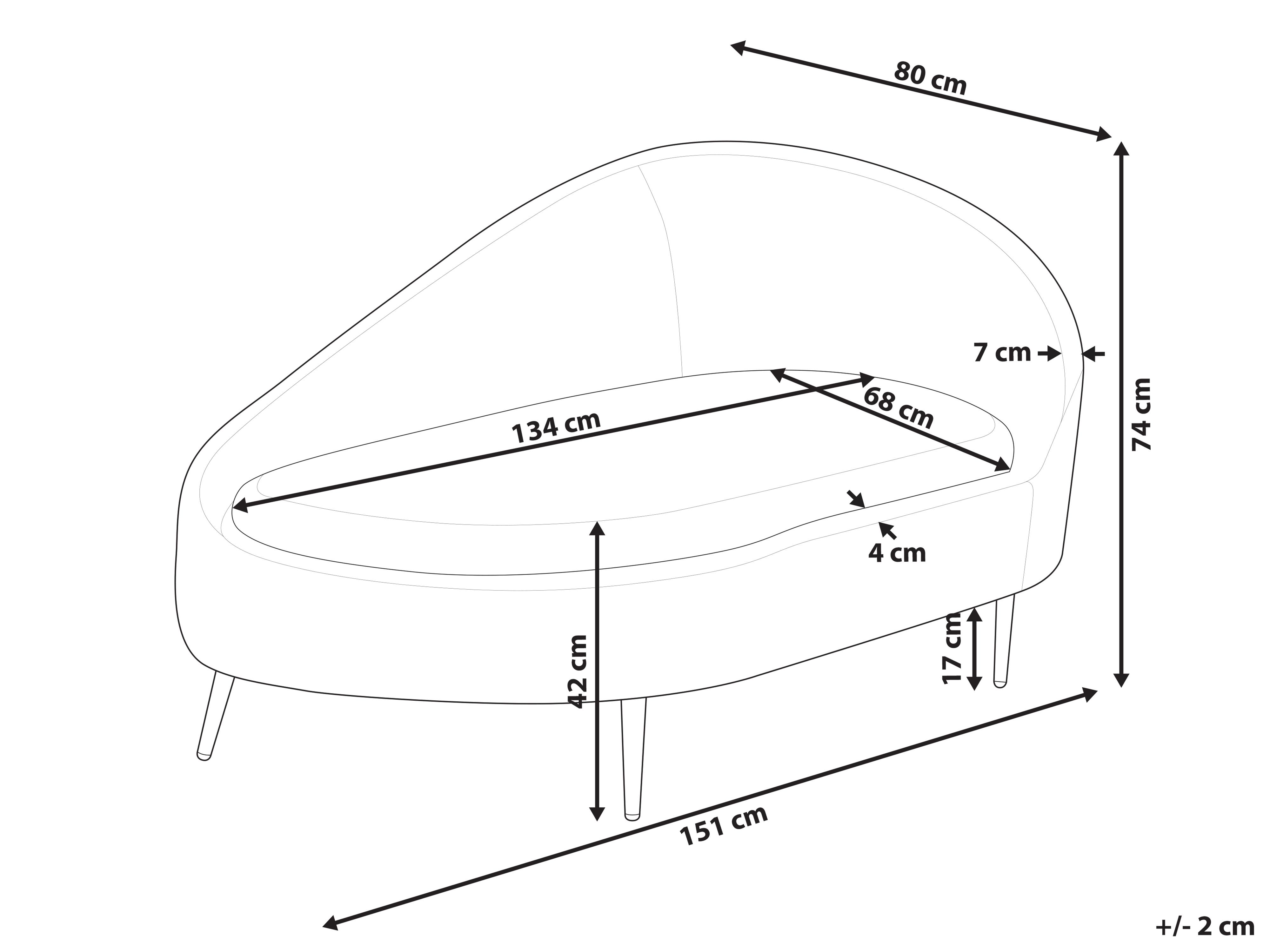 Rechtszijdige chaise longue VALREAS Bouclé Gebroken wit