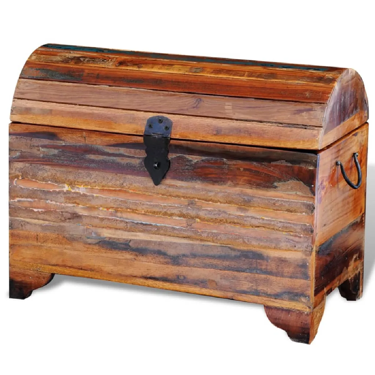 vidaXL Coffre de rangement bois massif