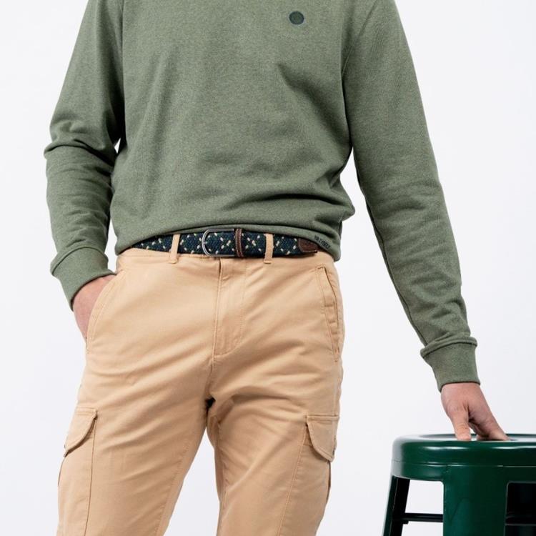 Billy Belt CB125 Elastisc woven belt groen combi [Bruges]
