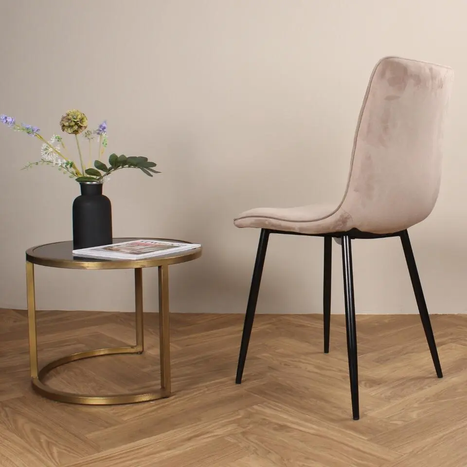 DS4U - Gaby eetkamerstoel velvet champagne