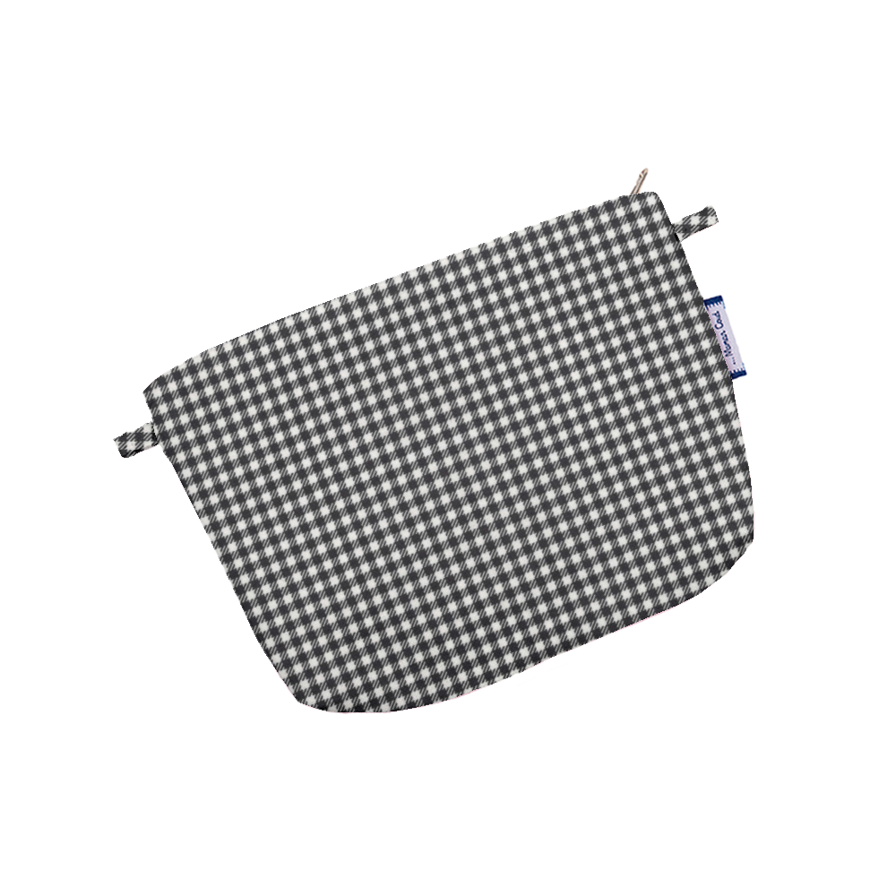 Mini Pochette Tissu Vichy Noir
