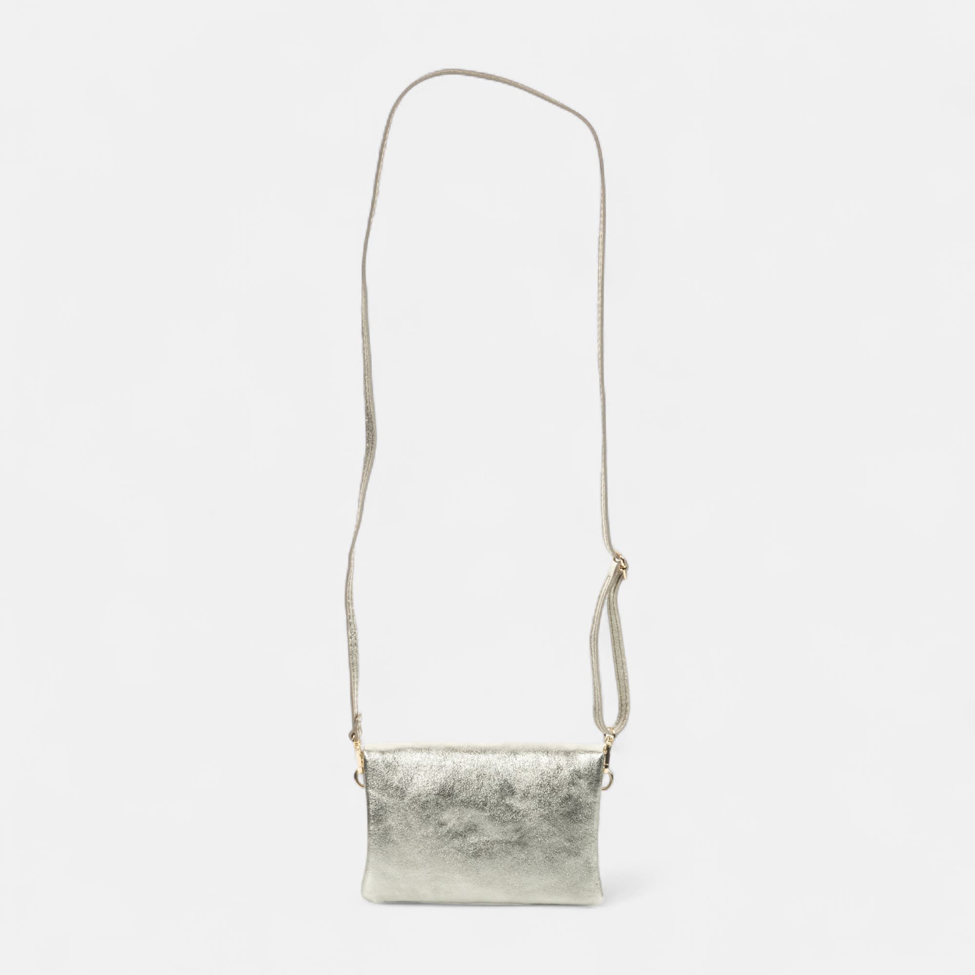 Sac bandoulière en cuir or