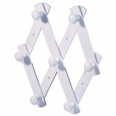 Porte-manteau extensible pin blanc Form Agra 7 têtes
