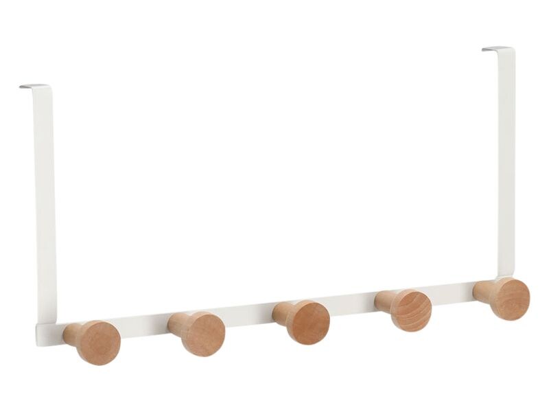 Zeller Present Türhaken 37.5 x 9 x 18 cm, Nature/Weiss Türhänger