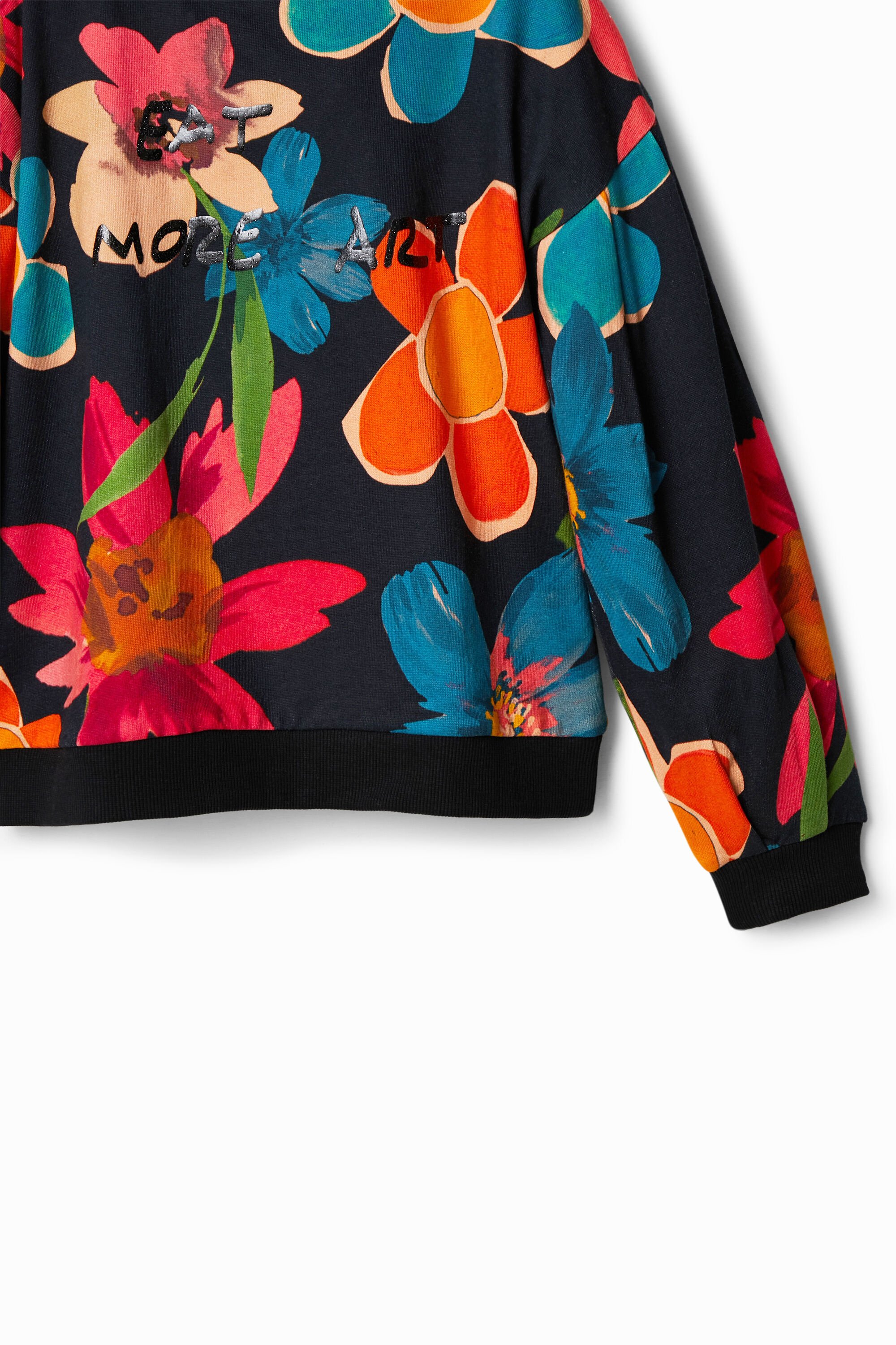 Sweat-shirt oversize fleuri