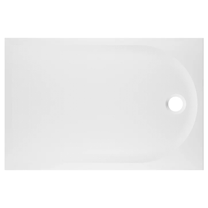 Receveur de douche 70 x 120 cm, résine, blanc, GoodHome Cavally