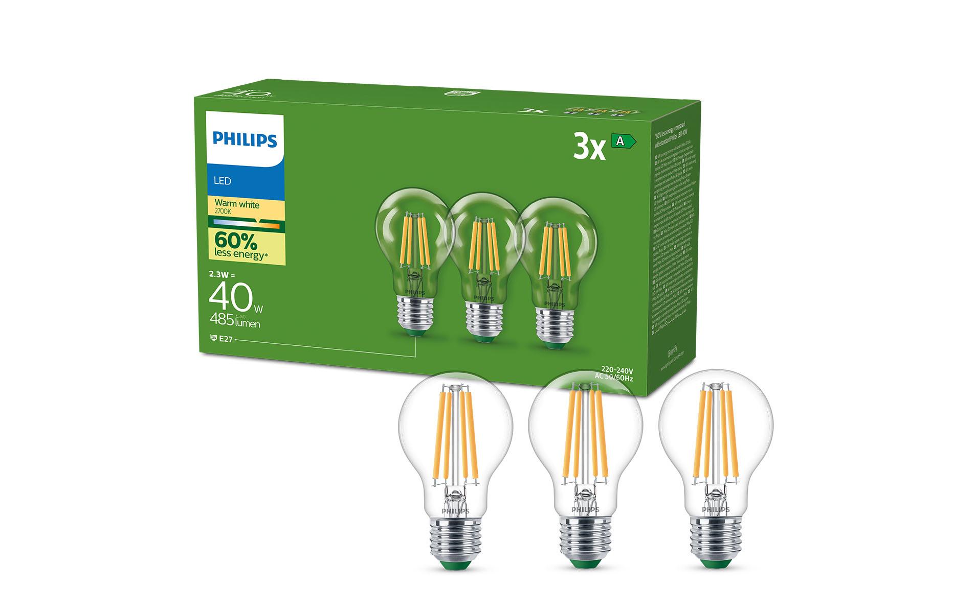 Lampe LED CLA 40W A60 E27 2700K CL UE 3CT/4 EC WarmweissUltraeffizientes LED-Leuchtmittel
