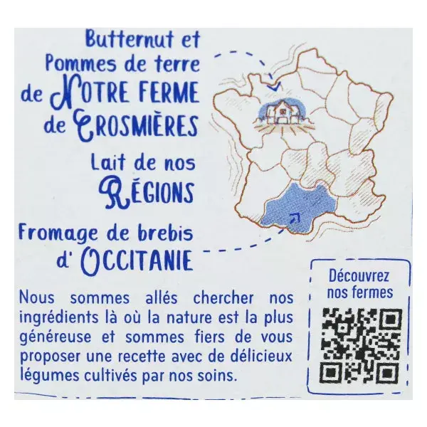 Babybio Repas Soir Assiette Butternut Pomme de Terre Fromage de Brebis +12m Bio 230g