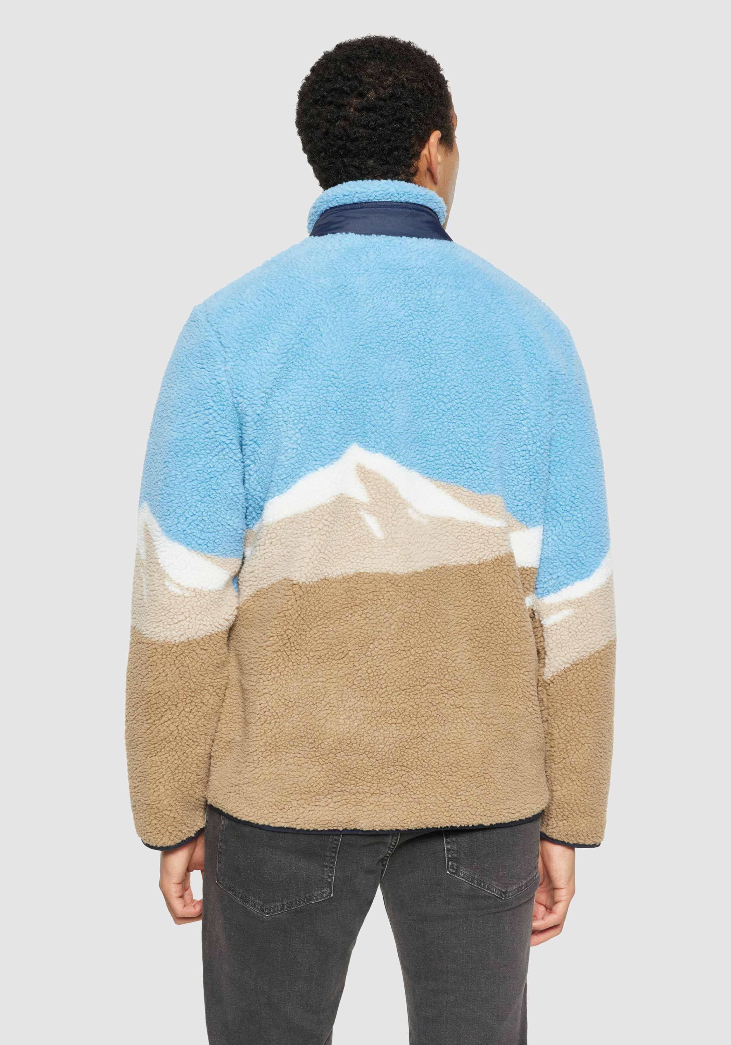 Knowledge Cotton Apparel Fleecejacke Mountain Teddy Blue
