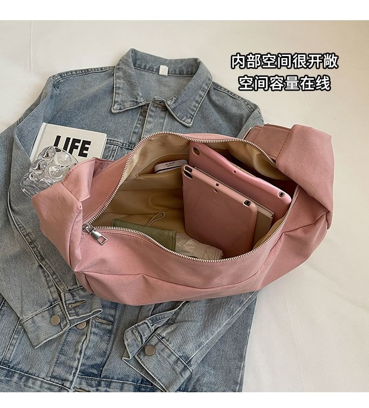 HOVERUP - Effen nylon crossbodytas