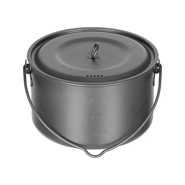 Fox Outdoor -  Topf Titan groß 1.95 L mit Deckel