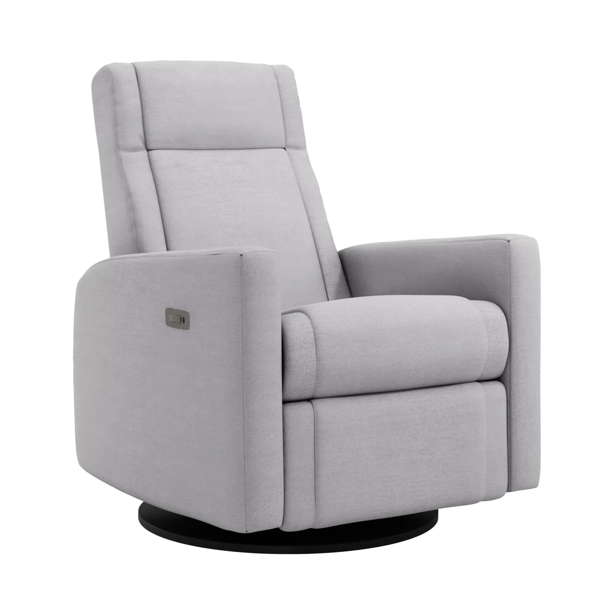 Jaymar BB Fauteuil Berçant et Pivotant Nelly - Como Dove Gris  Noir avec Mécanisme Électrique
