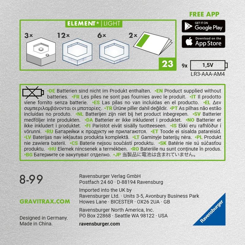 Ravensburger - GraviTrax POWER Element Light - Elektronische Accessoires - Geschikt voor Kinderen vanaf 8 Jaar