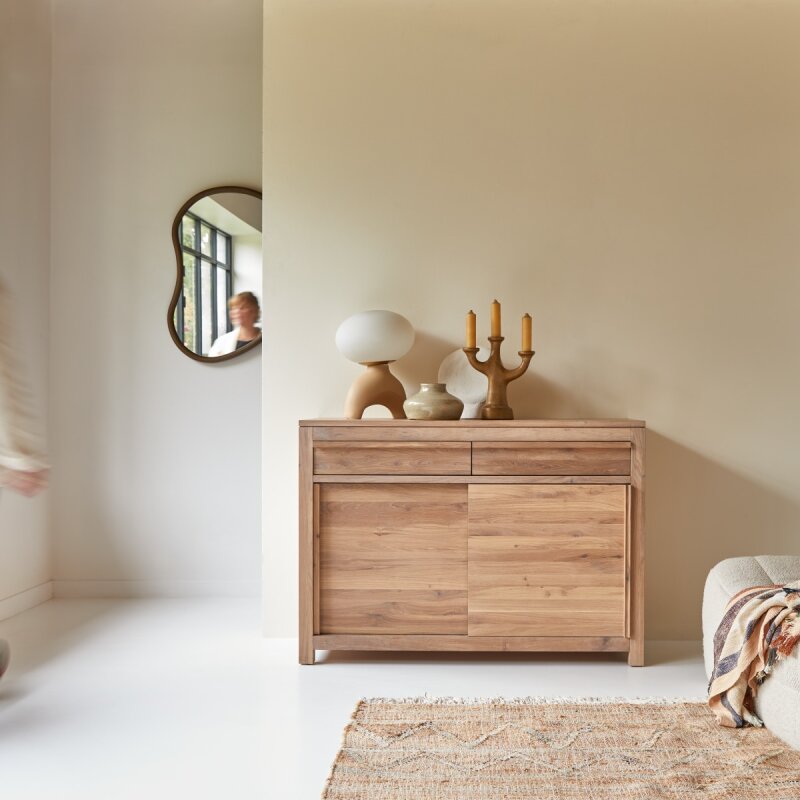 Buffet en bois de chêne Luce H 85 x L 120 x P 45 cm