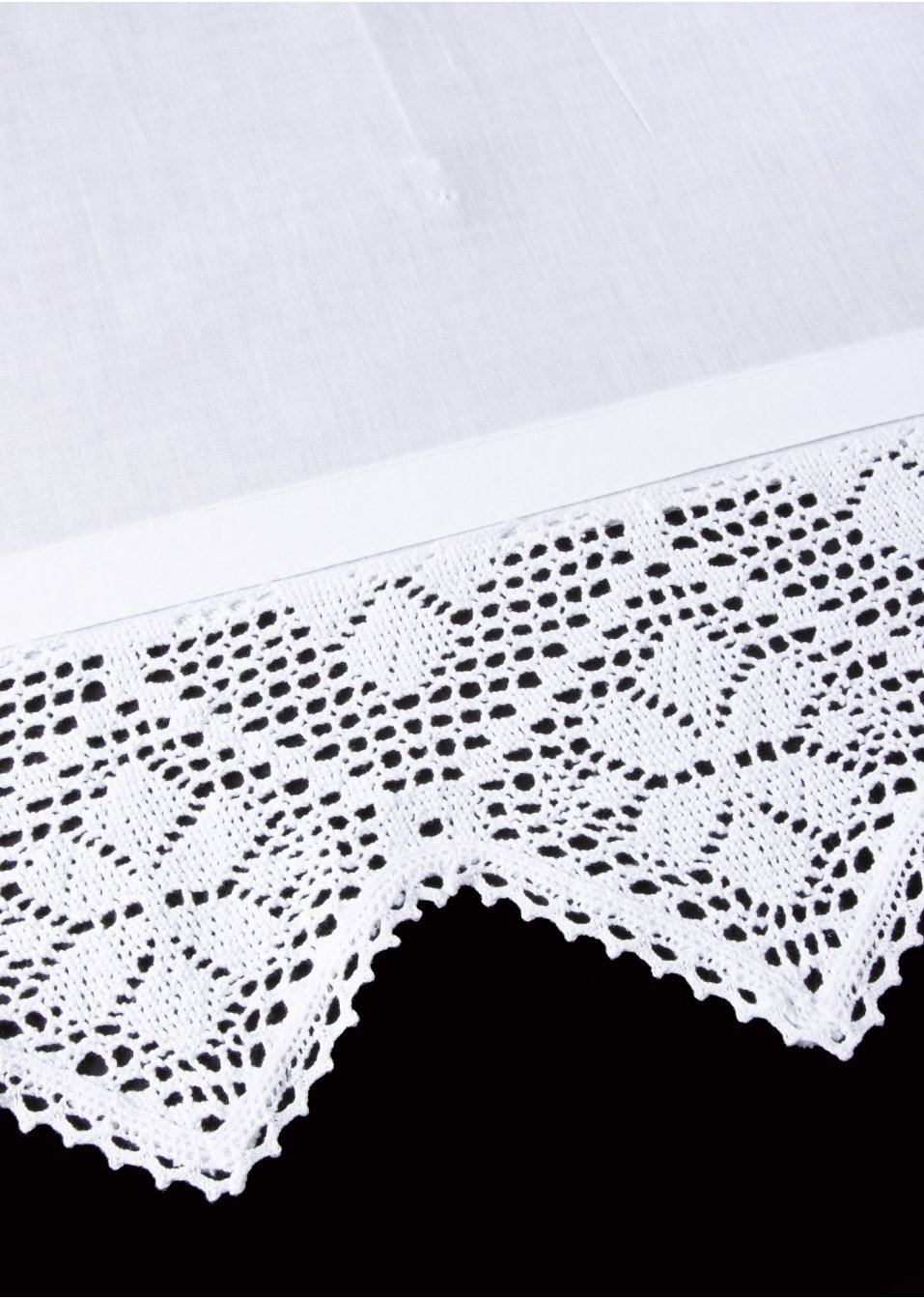 Store bateau semi-transparent avec bordure au crochet
