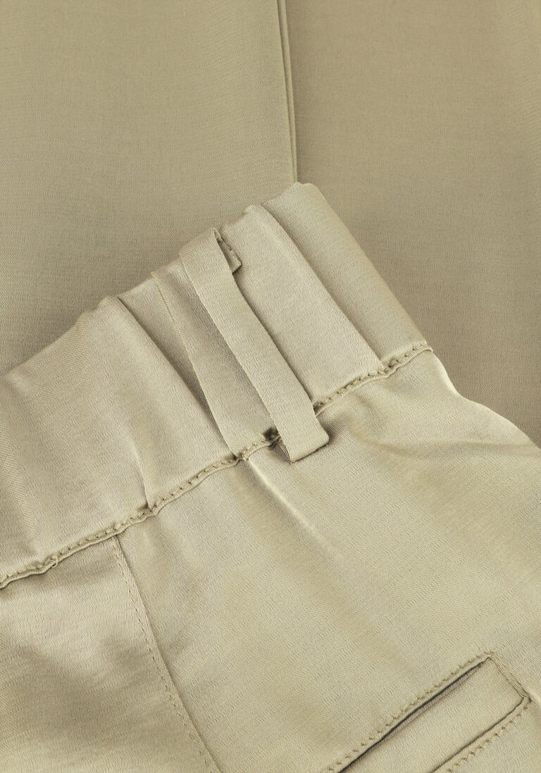 khaki dante6 broeken jules satin smart pants