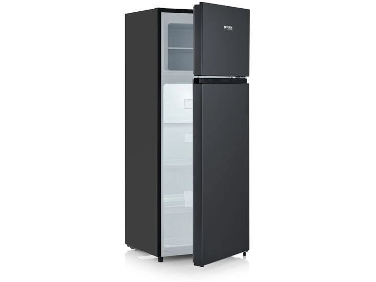 Severin Kühlschrank DT 8762 Schwarz, Rechts, Wechselbar Kühlschrank mit Gefrierfach