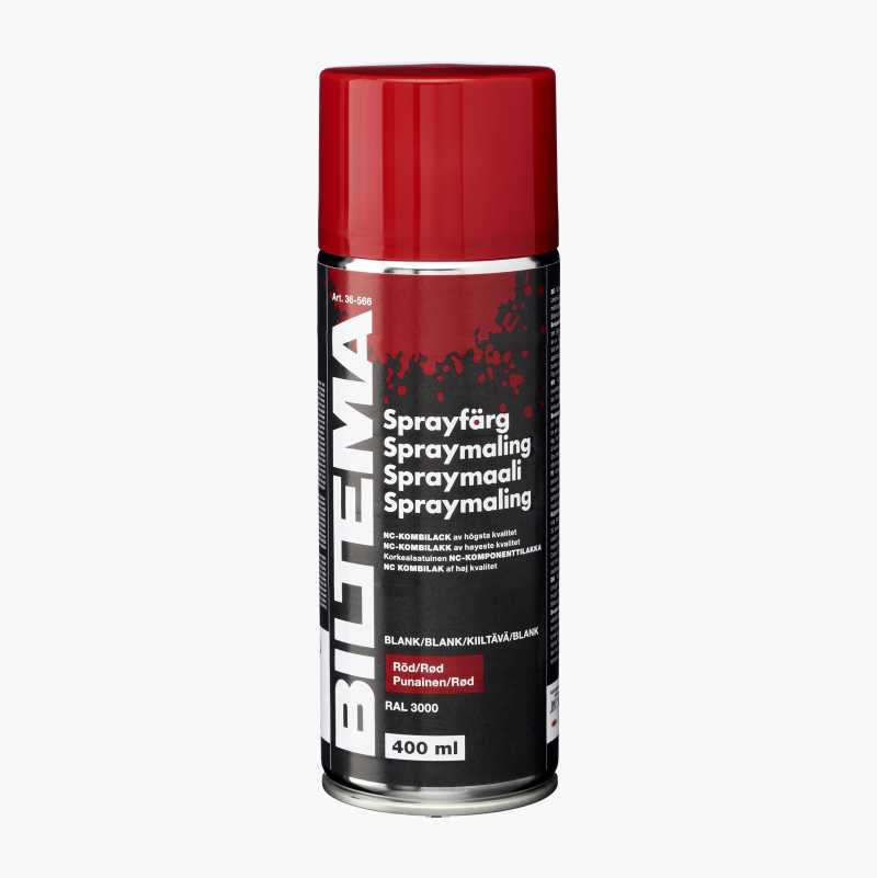 Spraymaling, blank, rød, 400 ml