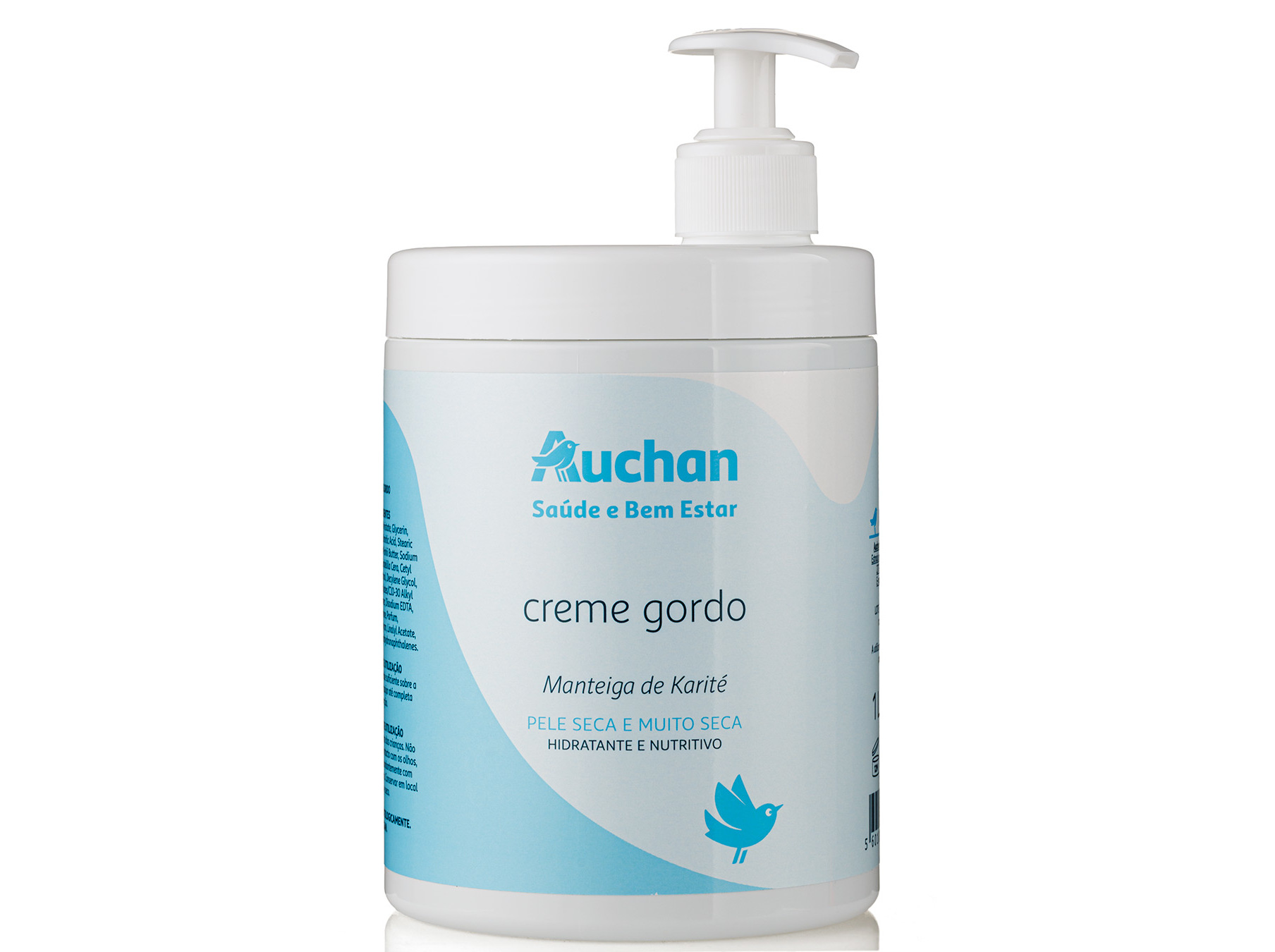 CREME GORDO AUCHAN SAÚDE E BEM ESTAR HIDRATANTE COM MANTEIGA KARITÉ 1L