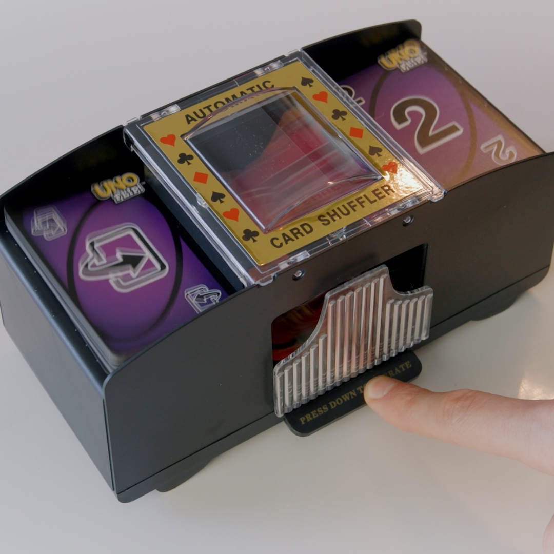 Automatische 2 Deck Spielkarten Mischmaschine Card Shuffler (Batteriebetrieben) - Schwarz