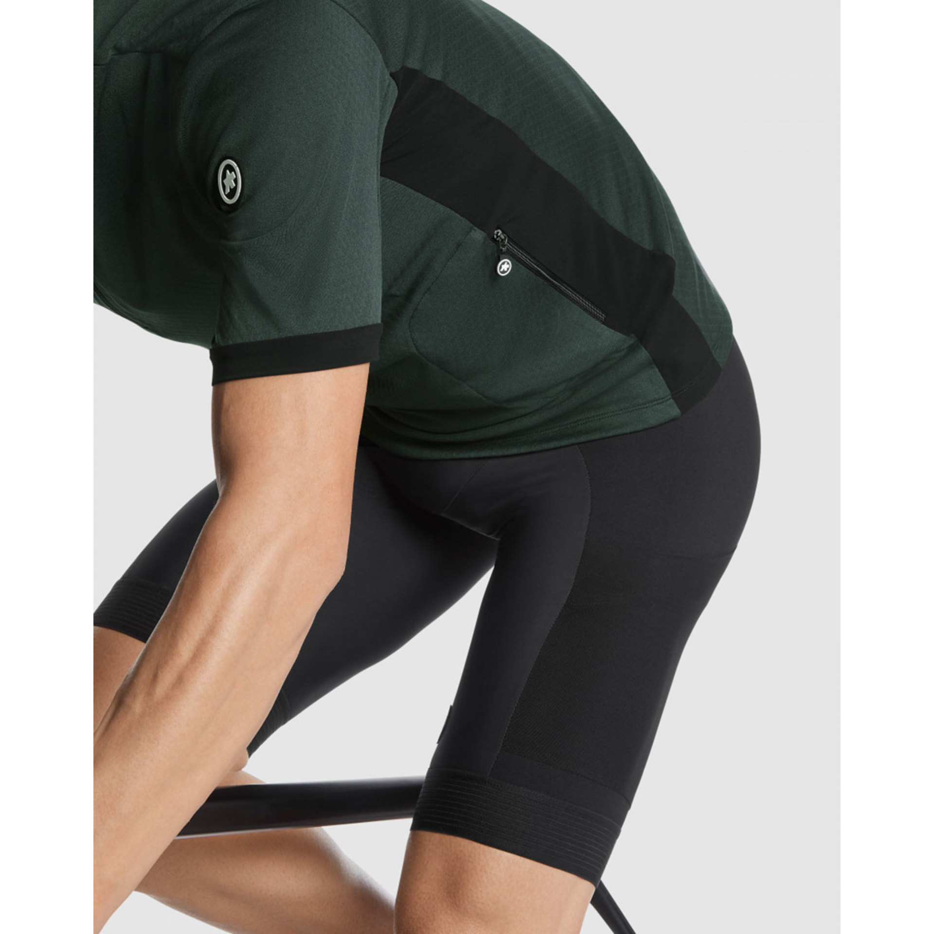 Assos MILLE GTC C2 Gravel Fietsshirt Korte Mouwen Donkergroen/Zwart Heren
