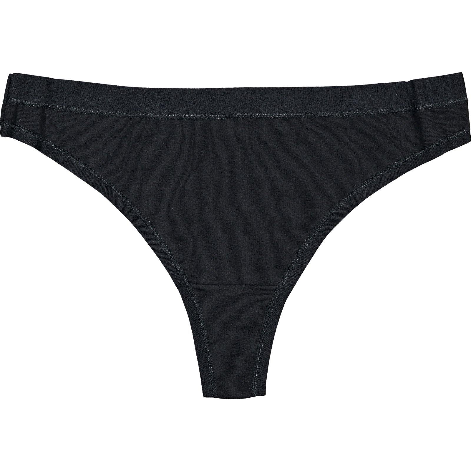 Damen Bio String 2er-Pack S, schwarz