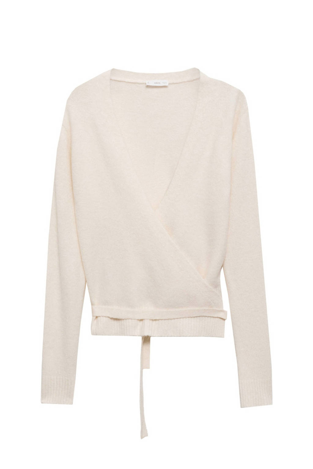 MANGO TEEN fijngebreid vest lichtbeige