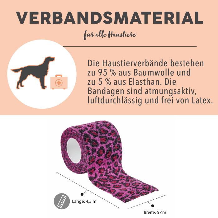 PAWS&PATCH Selbsthaftende Verbände PIRATEN BOX 6er-Set für alle Heimtiere